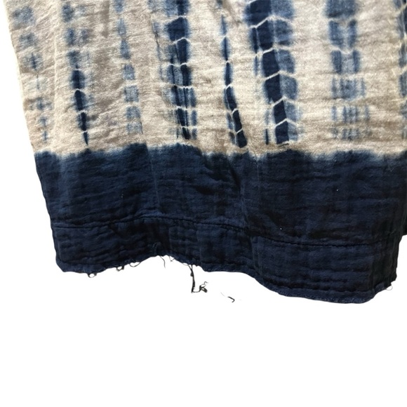 NATURAL LIFE Blue Tie-Dye Maxi Dress 100% Cotton Crinkle Gauze Boho - Picture 5 of 10